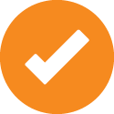 orange checkmark